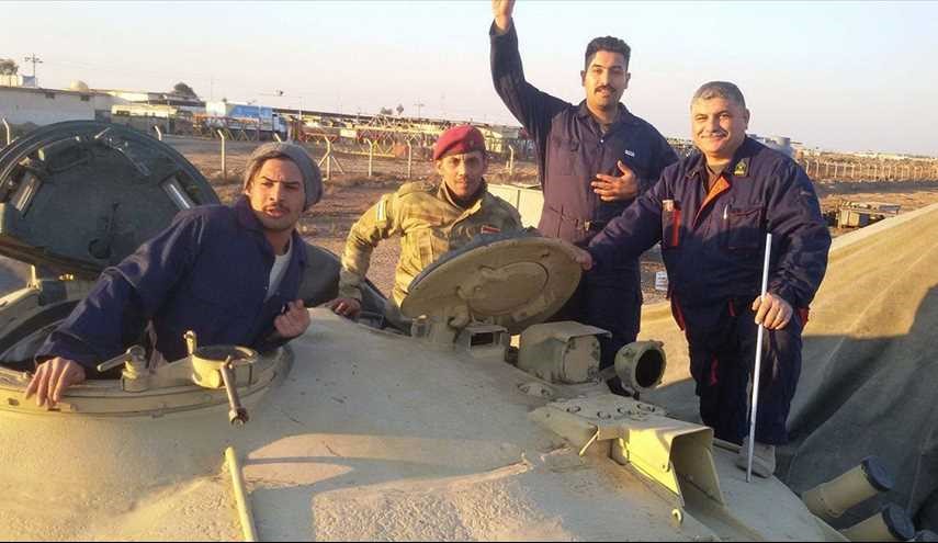 بالصور تدريب قوات الحشد الشعبي العراقي على دبابة T72 الروسية قبل بدء معركة تلعفر