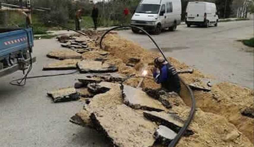 بالصور...حفريات تقوم بها الحكومة الاردنية بالشوارع الرئيسة في بلدة ابدر بمدينة اربد  تزامنا مع موعد الافراج عن الجندي المعتقل أحمد الدقامسة
