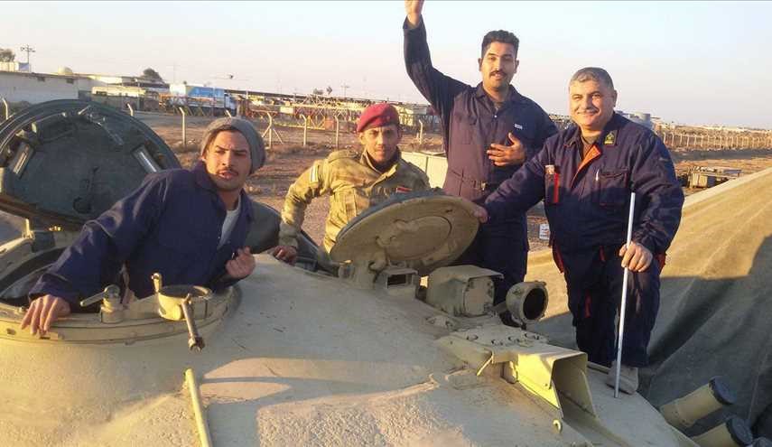 تدريب جنود الحشد الشعبي على دبابات تي 72 الروسيه لمعركة تلعفر