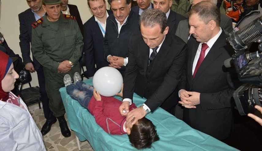 بالصور..وزارة الصحة السورية في حلب تطلق حملة التلقيح الوطنية الجديدة ضد شلل الأطفال