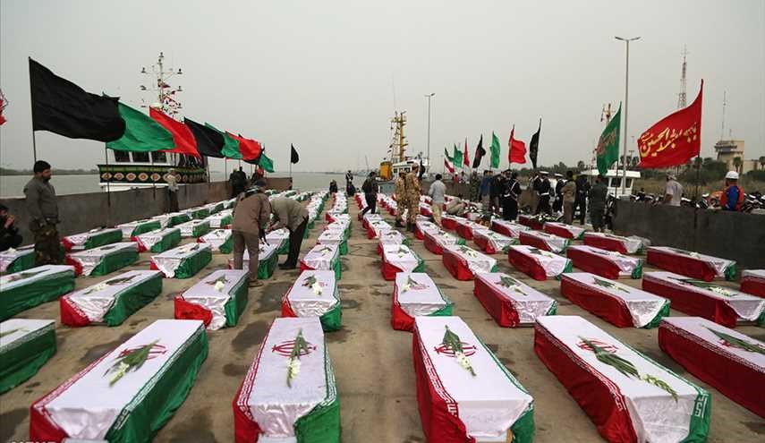 بالصور دخول 165 رفات شهيد من شهداء الدفاع المقدس
