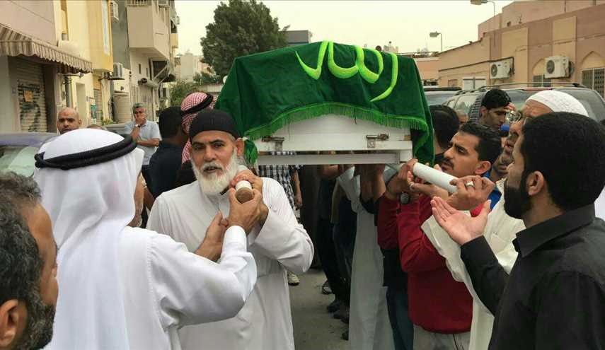 مراسم تشييع و تدفين جثمان الشهيد محمد سهوان الذي قضى في السجون الخليفية
