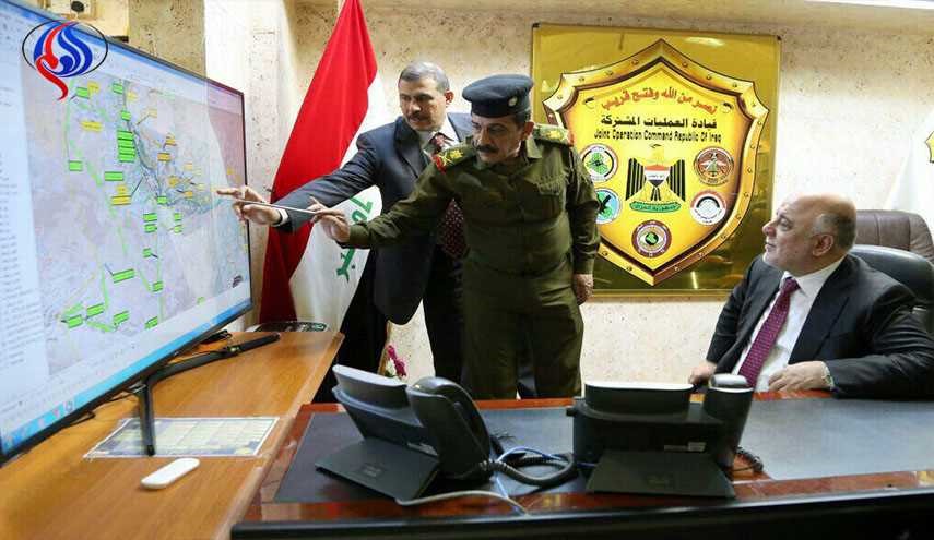 العبادي يزور مقر قيادة العمليات المشتركة فور وصوله الى بغداد