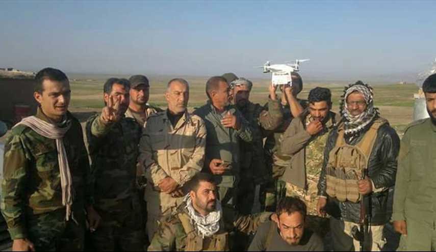 بالصور ابطال فوج المغاوير الخاصة_ قيادة محور الشمال للحشد الشعبي يسقطون طائرة مسيره في تلعفر