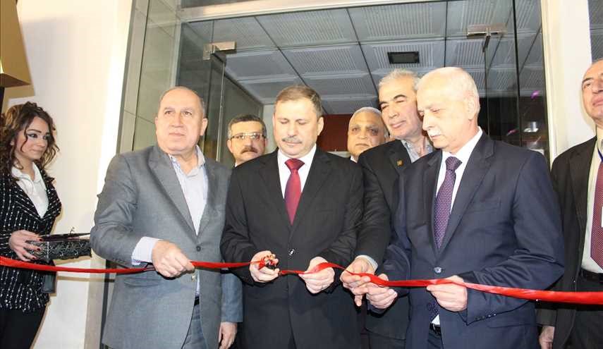 بالصور ..أمين فرع الحزب في حلب يفتتح المعرض الدوائي للشركات الدوائية السورية