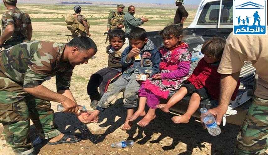 هذا ماتفعله قوات الحشد الشعبي العراقي مع النازحين في الحويجة جنوبي غربي كركوك