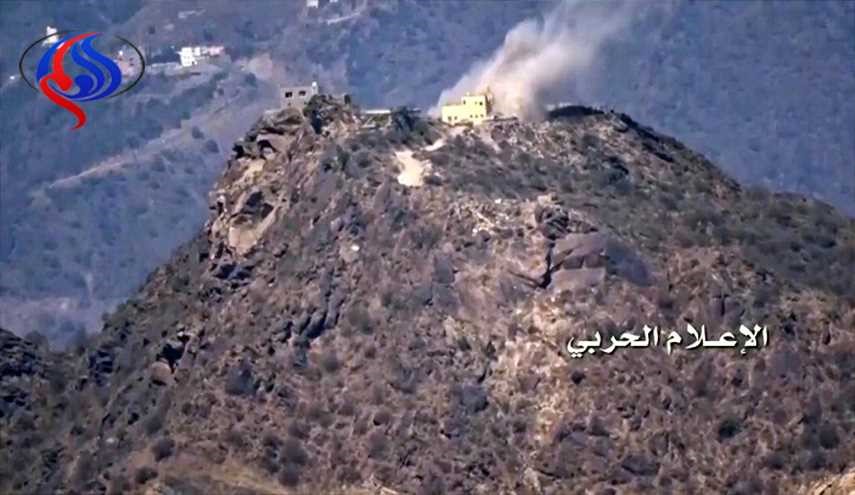 قصف تحصينات جنود سعوديين في التبة الحمراء بجيزان