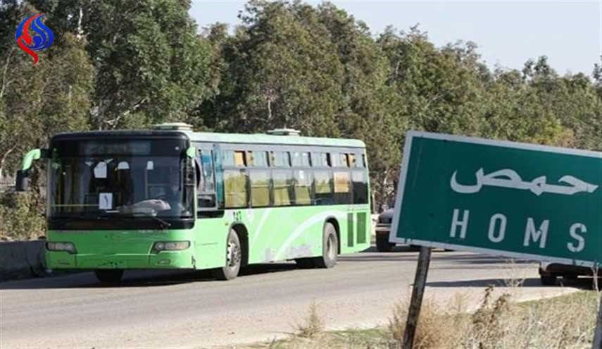 خروج الدفعة الرابعة من مسلحي الوعر الى جرابلس