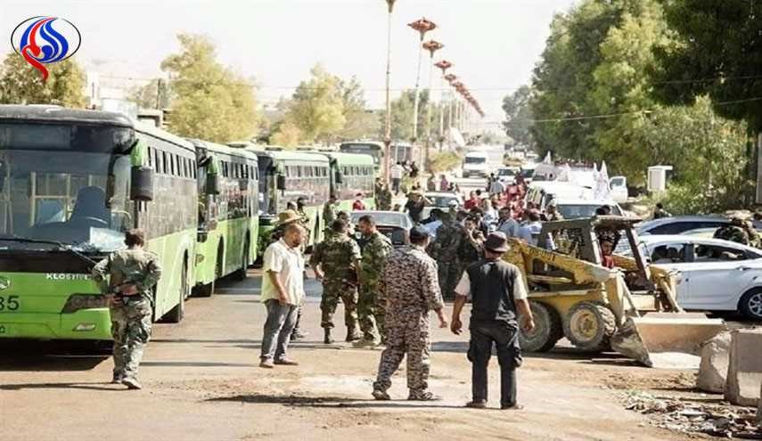 استمرار خروج المسلحين من حي الوعر ضمن الدفعة الرابعة