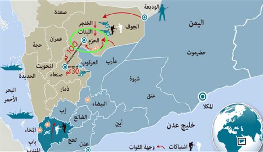 حمله موشکی ارتش یمن به مزدوران سعودی در الجوف
