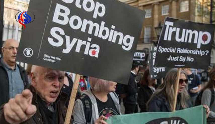 درگیری تظاهرات مخالفان حمله آمریکا درفلوریدا