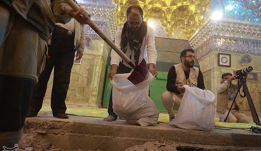 بدء تركيب الضريح الجديد للإمامين العسكريين (ع) في سامراء
