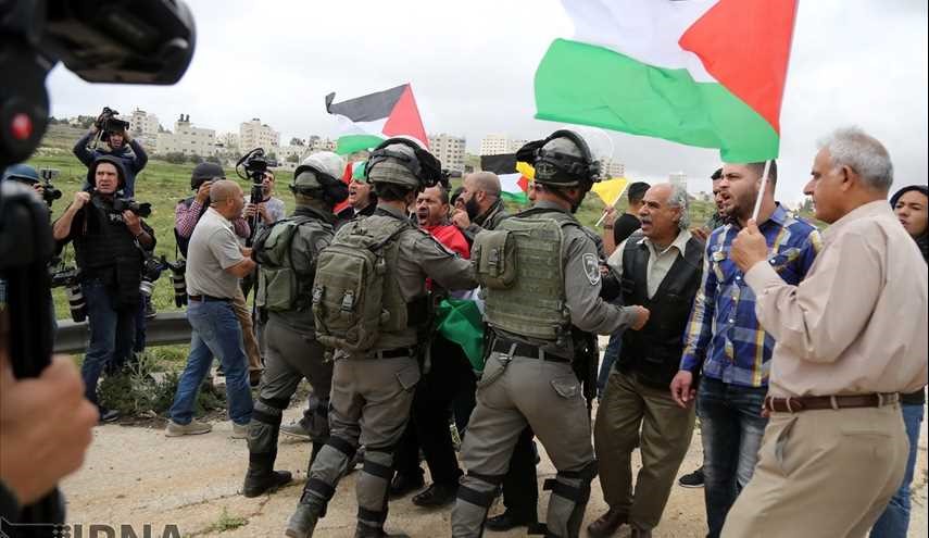 سرکوب تظاهرات فلسطینیان در رام الله | تصاویر