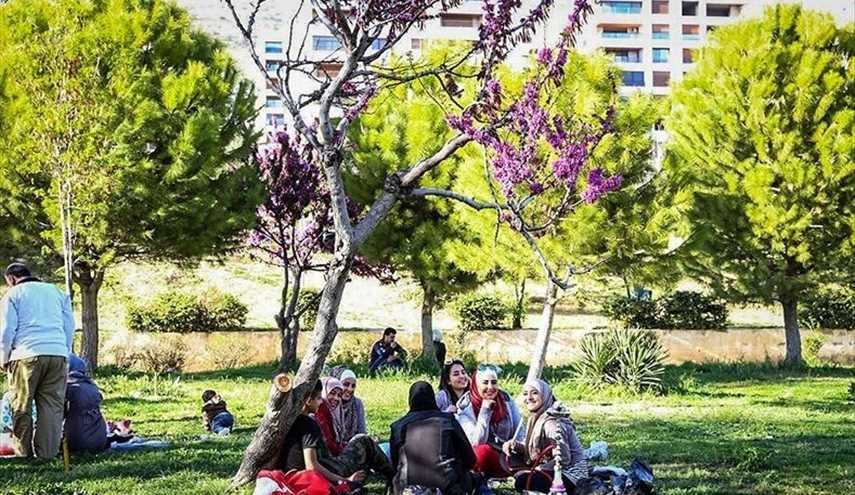 أجواء فصل الربيع في العاصمة السورية دمشق