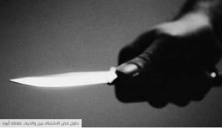 حاول فض الاشتباك بين والديه.. فقتله أباه