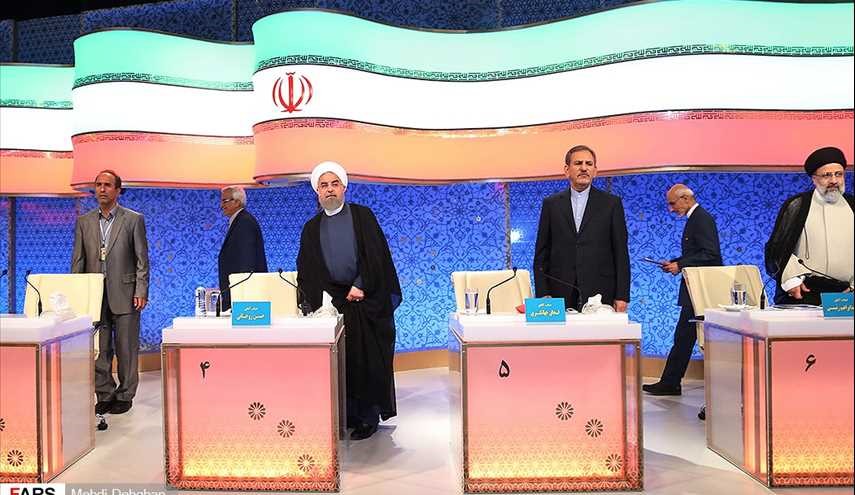 تصاویری از آخرین مناظره کاندیداهای انتخابات ریاست جمهوری