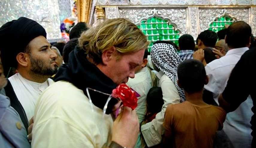 الهولندي كوريان فان ليون يتشرف بدين الاسلام في مرقد الامام علي عليه السلام