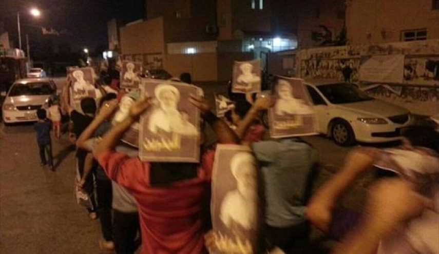 مظاهرات شعبية في البحرين تضامنا مع الشيخ 