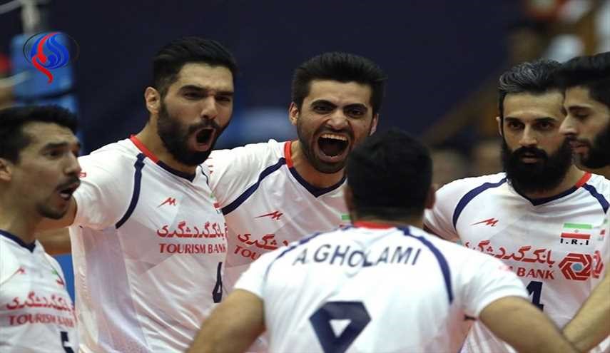 منتخب ايران لكرة الطائرة يفوز على نظيره البلجيكي