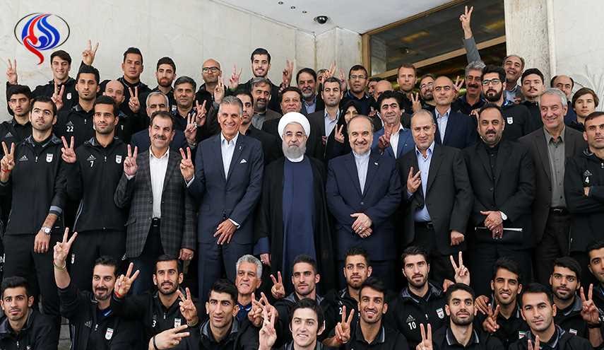 روحاني لأعضاء المنتخب الوطني: انتم سفراء القوة الناعمة لايران