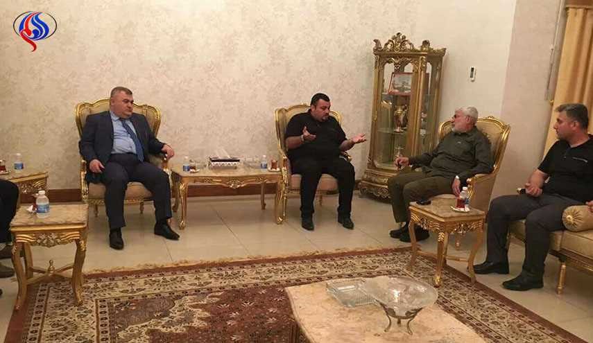وفد من كنيسة السريان يزور قيادة الحشد الشعبي للتهنئة بذكرى التأسيس