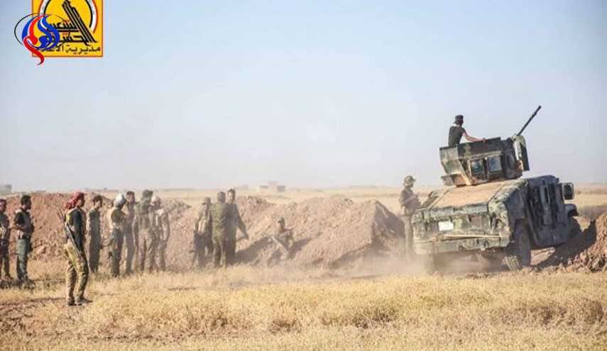 الحشد يقتل عشرات الدواعش بينهم انغماسيون ويحرق عجلاتهم في صلاح الدين