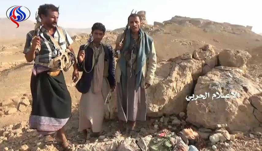 شاهد بالصور.. كسر زحف مرتزقة العدوان وجثث قتلاهم بالمتون