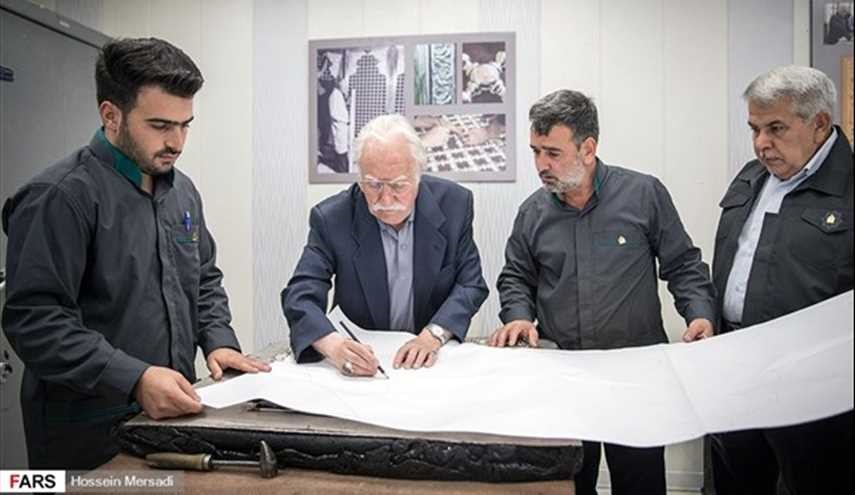 بالصور. الاستاذ فرشجيان يتفقد ورشة صنع شباك ضريح السيد عبدالعظيم الحسني (ع)