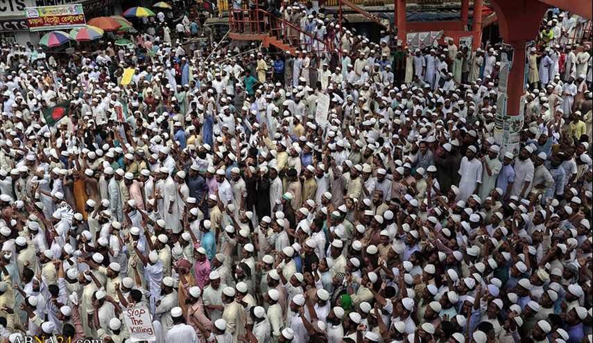 مظاهرات في بنغلاديش لإدانة قتل المسلمين في ميانمار
