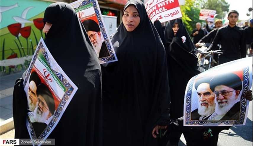 بالصور.. تظاهرات احتجاجية ضد أميركا عقب صلاة الجمعة في قم