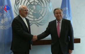 دیدار ظریف با دبیرکل سازمان ملل متحد