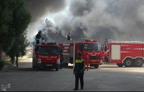 آتش سوزی در بندر صیادی کنگان - بوشهر
