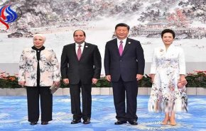  دومین حضور رسمی همسر سیسی در مقابل دوربین ها