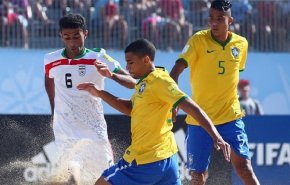 ايران تخسر امام البرازيل في نصف نهائي كأس القارات لكرة القدم الشاطئية