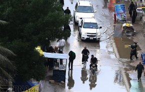 هوای بارانی کربلا + تصاویر