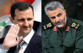 «دسته گل» بشار اسد برای قاسم سلیمانی