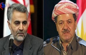 البارزاني يبعث ببرقية الى اللواء سليماني