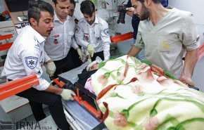 انتقال مصدومان حادثه واژگونی اتوبوس حامل زائران ایرانی به بیمارستان سینا