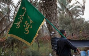 پیاده روی زائران اربعین حسینی از مسیر سماوه به کربلا