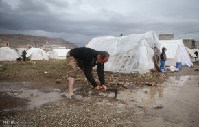 بارش باران در مناطق زلزله زده سرپل ذهاب + تصاویر