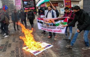 تظاهرات فلسطینیان ساکن غزه در حمايت از شهر قدس