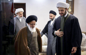 ديدار نماينده رهبرى با شيخ اكرم الكعبی در مقر مركزى نُجَباء 