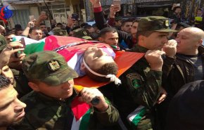 تشییع پیکر شهید فلسطینی در نابلس + فیلم 