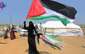 شاهد.. الفلسطينيون يبدلون يوم الارض الی يوم العرض