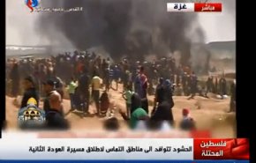 تیراندازی نظامیان صهیونیستی به سوی فلسطینیان/ 8 شهید و بیش از 1000 مجروح تاکنون/ خبرنگار العالم و یکی از رهبران فلسطین مصدوم شدند