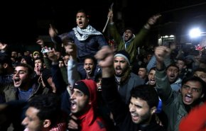 تظاهرات صدها فلسطینی مقابل کنسولگری آمریکا در حیفا