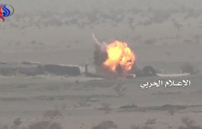 كمين يحول دبابة سعودية الى كرة لهب في الجوف