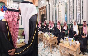 مقرن وابن نايف يدخلون على الملك سلمان بغياب ولي العهد