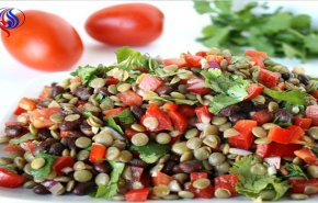 العدس والسلطة للحفاظ على رشاقة الجسم