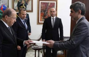 سفیر جدید ایران در بیروت استوارنامه خود را تقدیم عون کرد